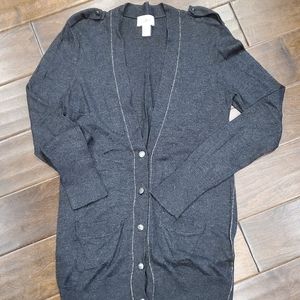 LOFT Long Gray Sweater